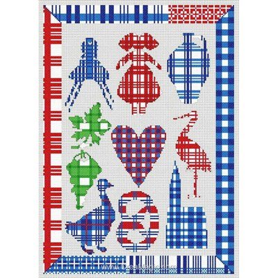 Tableau broderie point de croix Anagram alsace kelch sur lin