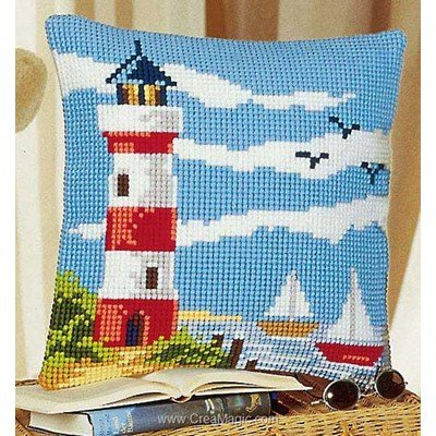 Kit coussin le phare au point de croix de Vervaco