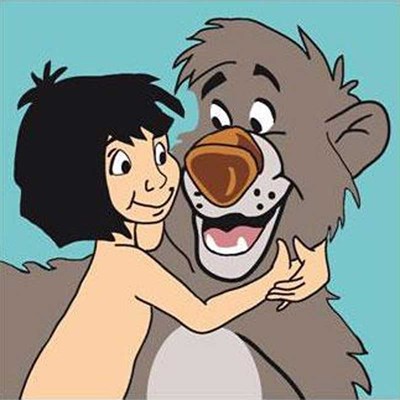 Kit canevas DMC pour débutant mowgli et baloo - disney