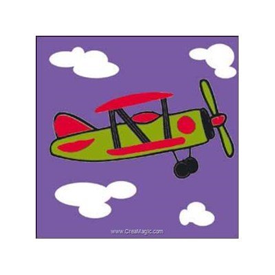 Kit canevas Luc Création pour enfant l'aviation