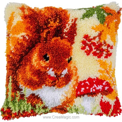 Coussin Point Noue Ecureuil en automne - Vervaco