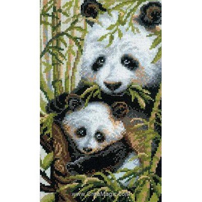 Broderie le panda et son petit - RIOLIS