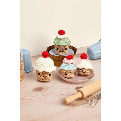 Kits amigurumi - Cupcakes cerises - DMC