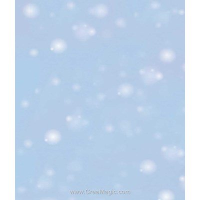 Toile aida 7.1 pts imprimée neige bleu - Brod'star