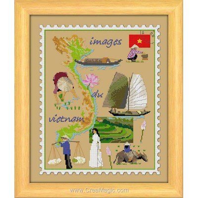 Kit broderie le vietnam d'Aux 4 Points Du Monde