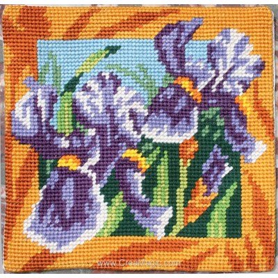 Coussin demi point les iris - Margot