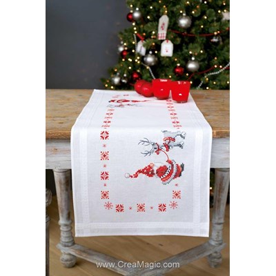Torchon De Noël 50x70cm En Coton Éponge – Bande à Broder Blanche – Fabriqué En Italie