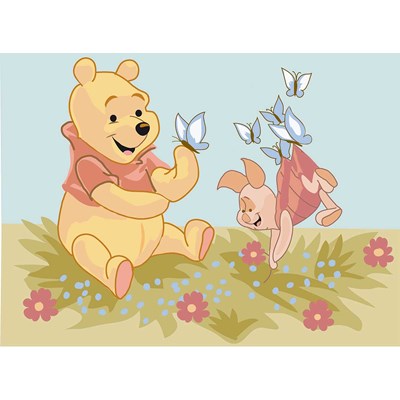 Winnie et porcinet et les papillons - les aventures de winnie canevas - DMC