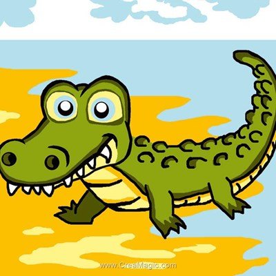 Crocodile kit canevas enfant - Luc Création