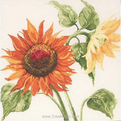 Broderie au point de croix sunshine 2-sunflowers de Maia