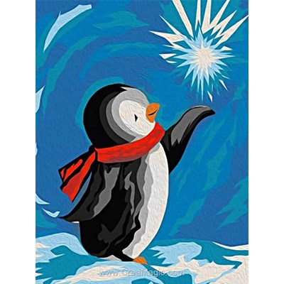 Kit broderie diamant penguin - Wizardi