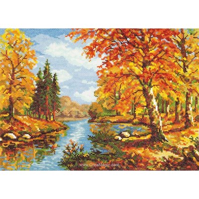 La rivière en automne kit broderie - Magic Needle