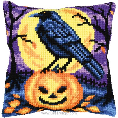 Coussin Corbeau d'halloween - Vervaco