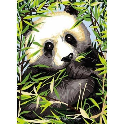 Panda dans les bambous canevas - SEG