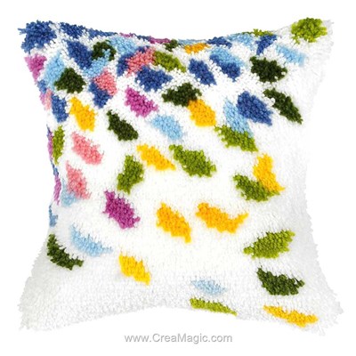 Kit coussin point noue Orchidea pétales colorées