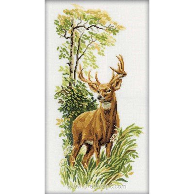 RTO broderie en point croix un cerf