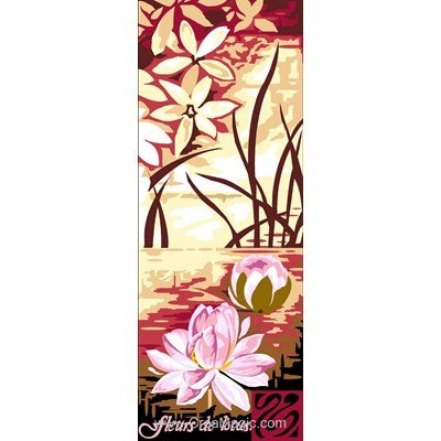 Canevas Margot fleurs de lotus 3