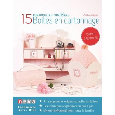 Livre - 15 boites en cartonnage - nouveaux modeles - Librairie Créative