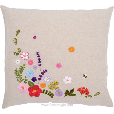 Coussins broderie Traditionnelle - Un monde floral coloré - Vervaco