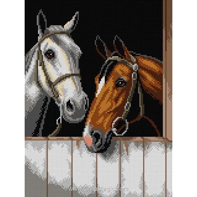 Canevas Chevaux - Canevas Spick and Span - d'après Robert Atkinson Fox - Orchidea