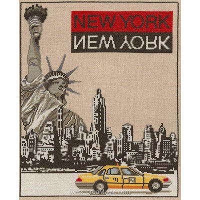 Marie Coeur kit broderie point de croix new york taxi
