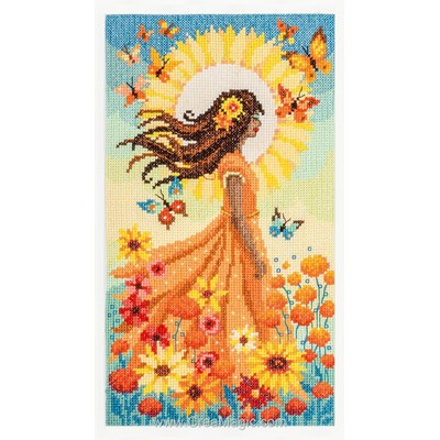 Broderie Personnages - Kit à broder Fille avec le soleil - Vervaco