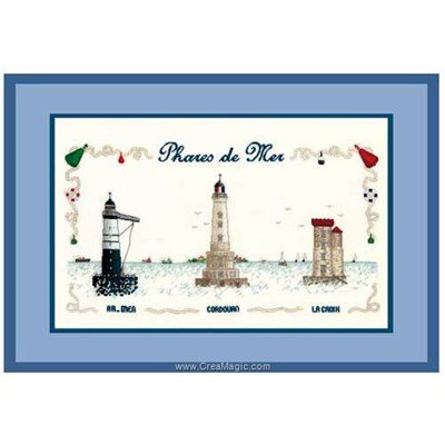 Kit broderie point compté Le Bonheur Des Dames les phares de mer