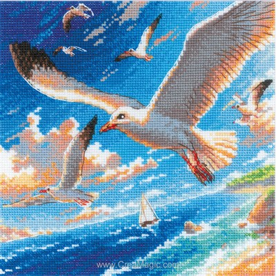Broderie Animaux Oiseaux - Sea breeze - RIOLIS