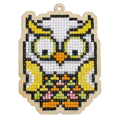 Broderie diamant Wizardi hibou tropical