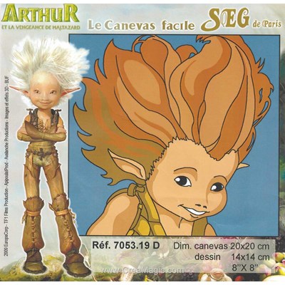 Kit canevas SEG pour enfants arthur et les minimoys - d