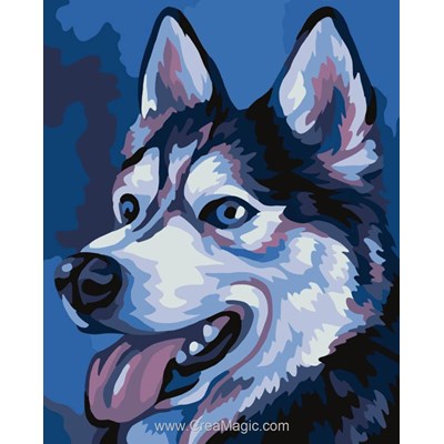 Peinture par numéro - Husky - Wizardi