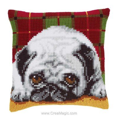 Coussin au point de croix chiot - Vervaco