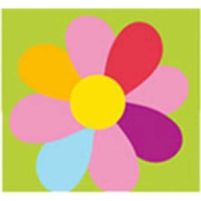 La fleur multicolore kit canevas enfant - DMC