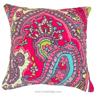 Coussin paisley en broderie au point de croix compté - Anette Eriksson 4080