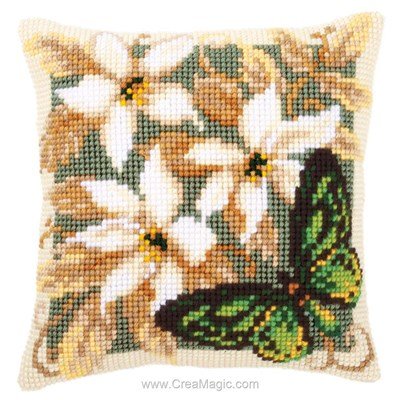 Coussin Vervaco papillon d'automne 2 au point de croix