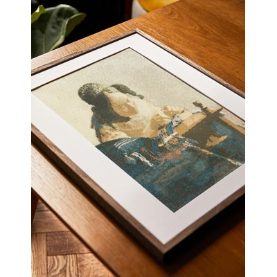 Kit à broder au point de croix la dentellière - johannes vermeer - DMC