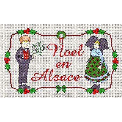 Noël en alsace i - hansi fiche broderie point de croix - Anagram