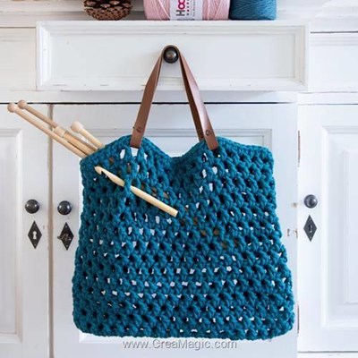 Kit sac au crochet - Tiago  - petrol - Hoooked