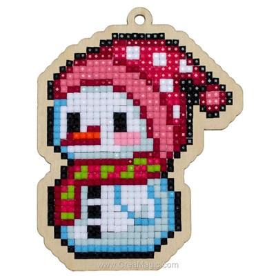 Kit broderie diamant petit bonhomme de neige - noël de Wizardi