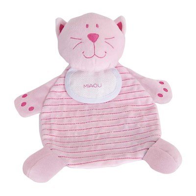 Peluche plat chat rose à broder DMC