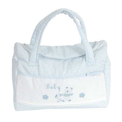 Sac nursery bébé mon premier bonheur - bleu à broder - DMC