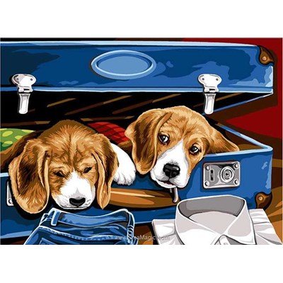 La valise beagle canevas - SEG