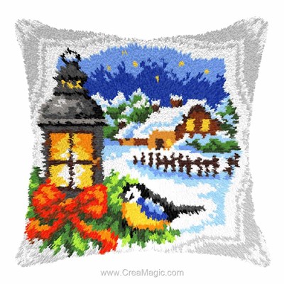 Coussin point noue une nuit d'hiver d'Orchidea