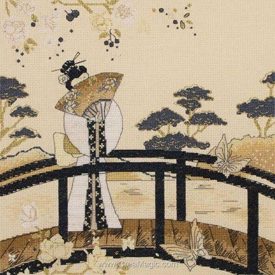 Maia broderie en point compté kimono serenity