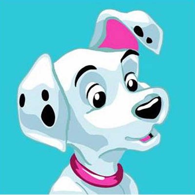 Kit canevas pour débutant rolly - 101 dalmatiens - disney - DMC