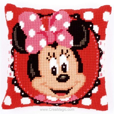 Coussin Vervaco disney salut minnie au point de croix