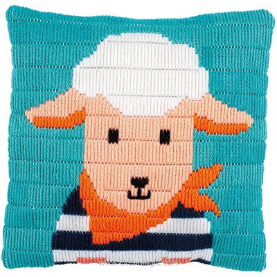 Coussin petit agneau de Vervaco au point lancé