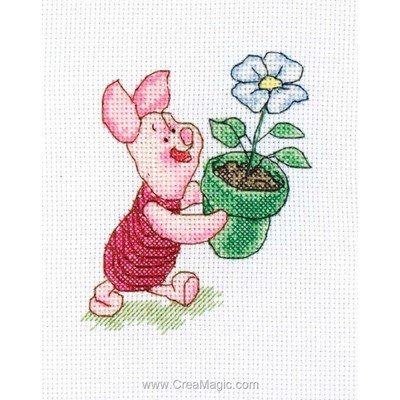 Fleurs de porcinet walt disney broderie en point compté - Anchor