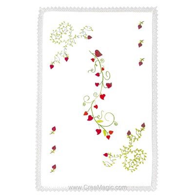 Napperon Avila les petits cœurs à broder en broderie traditionnelle