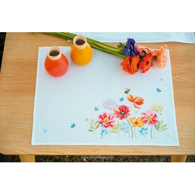 Set De Table Coquelicots et fleurs sauvages - Vervaco